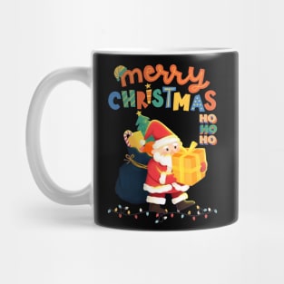 Merry Christmas Santa Delivering Presents Colorful Festive Mug